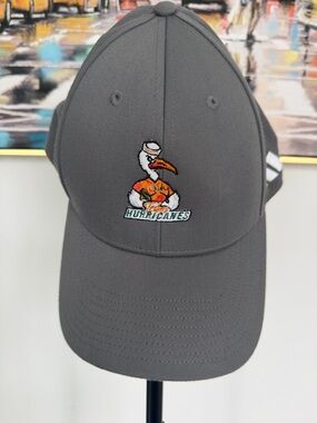 Adidas Miami Hurricanes Cap Mens Adjustable Gray EUC RARE